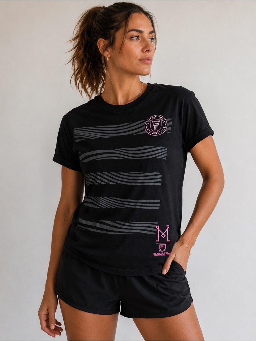 Mitchell & Ness x Inter Miami CF Graphic T-Shirt MLS Womens Size Large